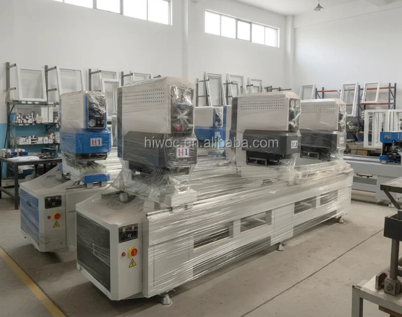 UPVC three heads double sides seamless welding machine