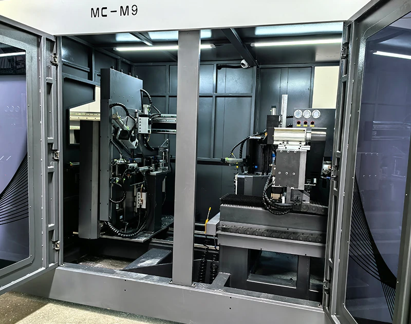 Aluminum profile CNC cutting and drilling station